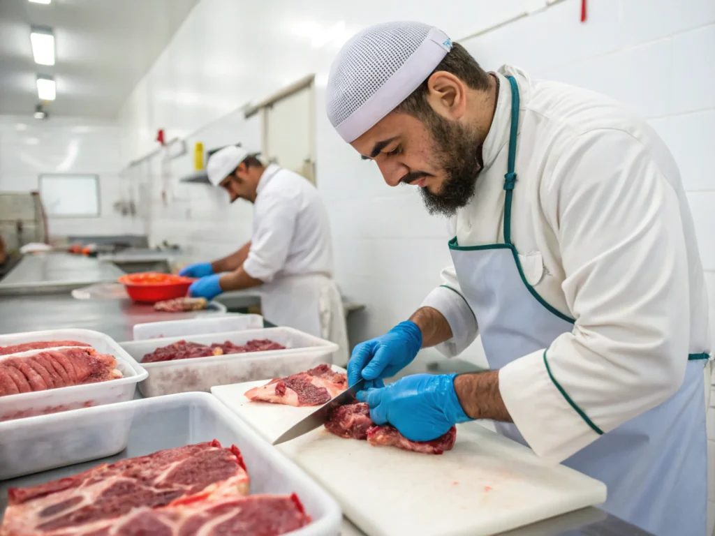 Clean and humane meat preparation in a pristine environment