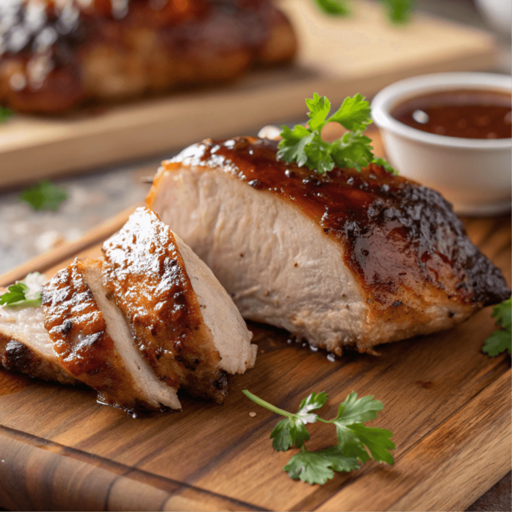 Macro shot of ribs cooked