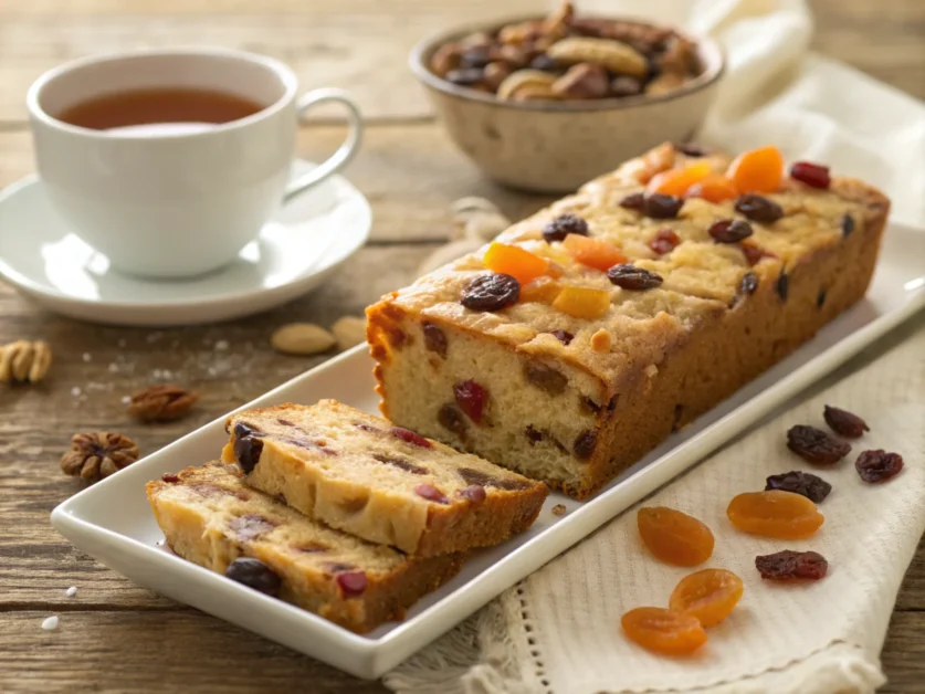 Cake slices on a ceramic plate