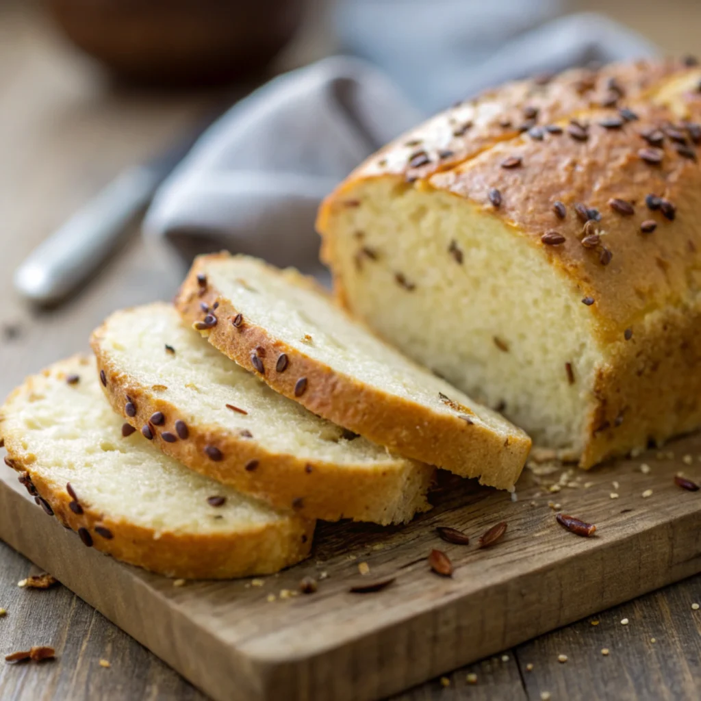 Close-up of golden bread with hints of anise oil flavor