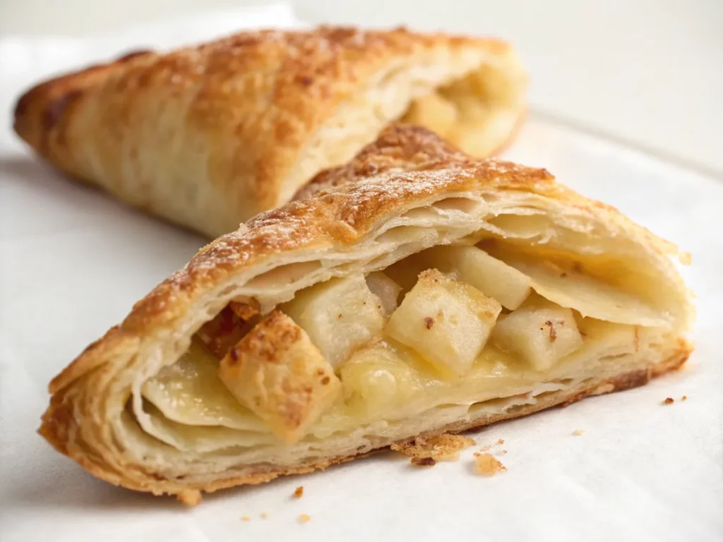 A flaky goat cheese and apple turnover